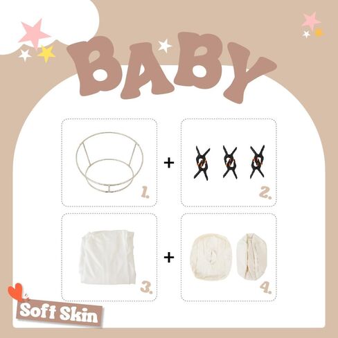 Kate Newborn Photography Props Stainless Steel Stand Set for Baby Photoshoot,Including Newborn Posing Beanbag(Unfilled), Elastic Fabric and 6 Clamps in Saudi Arabia