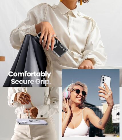 Shields Up for Samsung Galaxy S25 Ultra Case with Stand, Galaxy S25 Ultra Case Clear with Double Ring Holder [Adjustable & Foldable] Shockproof Protective Cover for Samsung S25 Ultra - Clear in Saudi Arabia