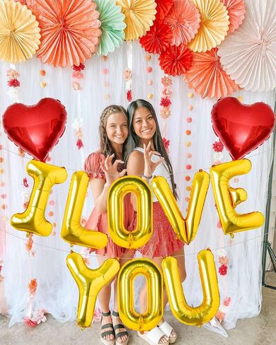 XOXO Balloons Red Pink XOXO Heart Balloons Valentines Day Decorations for for Valentines Day Bridal Shower Wedding Romantic Special Night Party Supplies Decorations in Saudi Arabia