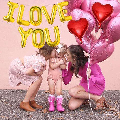 XOXO Balloons Red Pink XOXO Heart Balloons Valentines Day Decorations for for Valentines Day Bridal Shower Wedding Romantic Special Night Party Supplies Decorations in Saudi Arabia