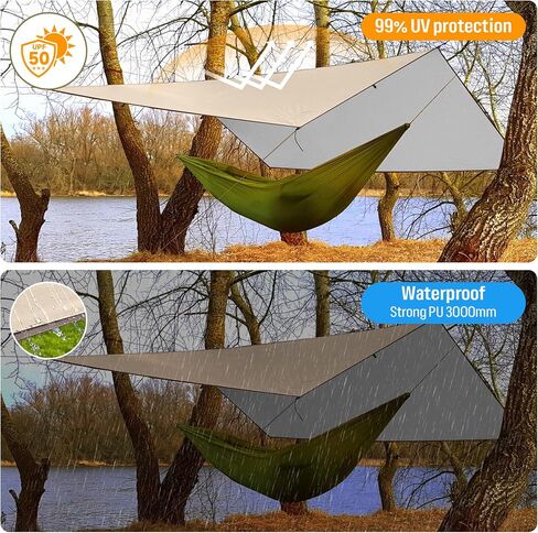 SAN LIKE Vehicle Awning Pole Outdoor Off-Road Camping Set, PU 3000mm Waterproof UV50+ Car Side Awning Sun Shade for Most Jeep/SUV/Truck/Van in Saudi Arabia