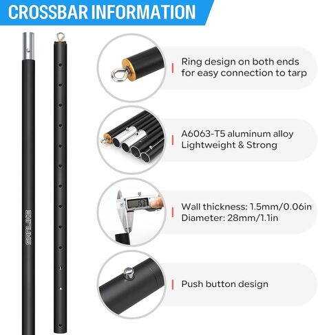 SAN LIKE Vehicle Awning Pole Outdoor Off-Road Camping Set, PU 3000mm Waterproof UV50+ Car Side Awning Sun Shade for Most Jeep/SUV/Truck/Van in Saudi Arabia