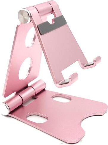 Cell Phone Stand and Tablet Desk Mount Holder, Fully Adjustable Foldable Desktop Cell Phone Holder, Sleek & Durable Aluminium Mobile Stand, Compatible with All Mobile Phone/iPad/Tablet in Saudi Arabia