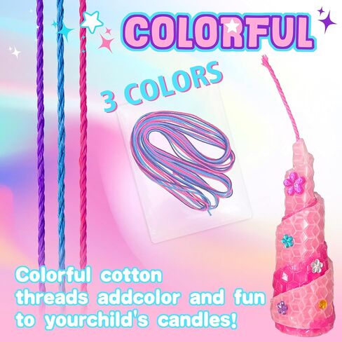 Beeswax Candle Making Kit for Starter,Candle Rolling Kit for Kids,Craft Supplies Kit Art Project Activity Gifts,Art & Crafts DIY Kit for Birthday,School Activities,Easter Christmas Holiday Age 4+ in Saudi Arabia
