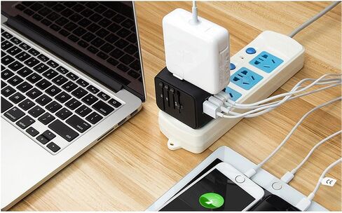 SAUNORCH Universal International Travel Power Adapter, AC Outlet in Kuwait