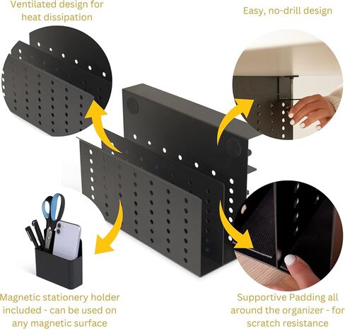 GAROOD Desk side storage and Laptop Holder parent (White, Two Tier) in Saudi Arabia