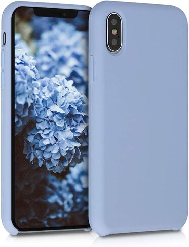 kwmobile Case Compatible with Apple iPhone Xs Case - TPU Silicone Phone Cover with Soft Finish - Dove Blue in Saudi Arabia