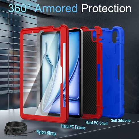 WESOROL for iPad Air 11 Inch Case M2 2024,iPad Air 5th/4th Generation Case (2022/2020) 10.9 Inch,Heavy Duty Shockproof for Kids Friendly iPad Air Case 11 Inch with Screen Protector Pencil Holder in Saudi Arabia