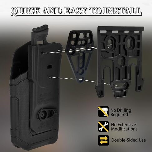 Holster Adapter, Cross Platform Conversion Kit, Molle Ride Holsters Mount, for Safari Series/Hawk Omnivore Holster/Drop Leg Platform/T-Series/Serpa Systems, Double-Sided Use in Kuwait