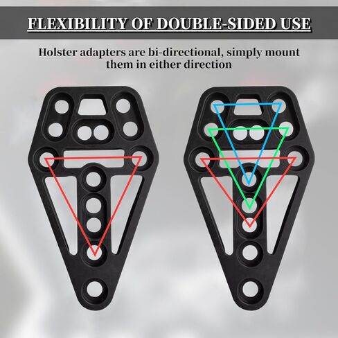 Holster Adapter, Cross Platform Conversion Kit, Molle Ride Holsters Mount, for Safari Series/Hawk Omnivore Holster/Drop Leg Platform/T-Series/Serpa Systems, Double-Sided Use in Kuwait