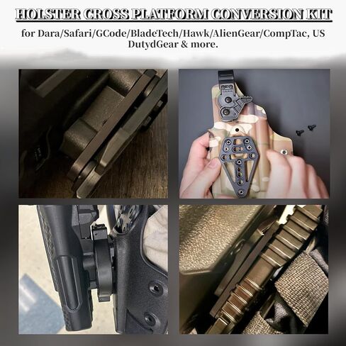 Holster Adapter, Cross Platform Conversion Kit, Molle Ride Holsters Mount, for Safari Series/Hawk Omnivore Holster/Drop Leg Platform/T-Series/Serpa Systems, Double-Sided Use in Kuwait