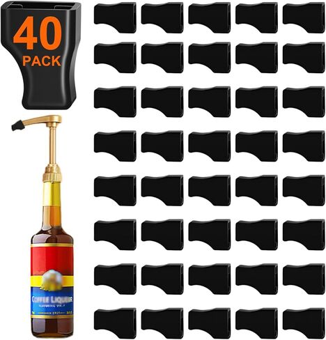 20 Pcs Coffee Syrup Pump Tip Covers, Black Silicone Syrup Pump Covers Pump Caps for Soda Bar, Coffee Bar, Pour Dispenser, Keep Syrups Clean & Preserved in Kuwait