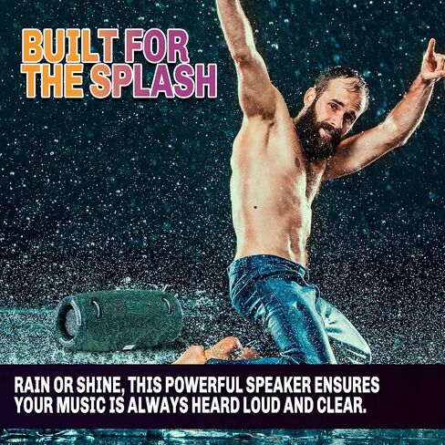 SANTANA BY CARLOS SANTANA Bluetooth Speaker- Effortlessly Portable True Wireless Stereo, Splash-Proof Design, Up to 24 Hours Playtime, Dynamic Sound, Integrated Controls | Ligero | Black in Saudi Arabia