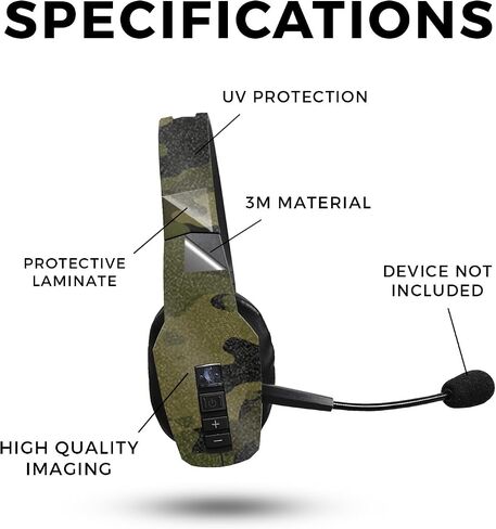 Skin Compatible with BlueParrott B450-XT Bluetooth Headset - Eyes and Teeth - Premium 3M Vinyl Protective Wrap Decal Cover - Easy to Apply | Crafted in The USA by MightySkins in Kuwait