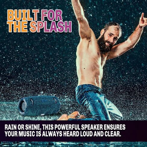 SANTANA BY CARLOS SANTANA Bluetooth Speaker- Effortlessly Portable True Wireless Stereo, Splash-Proof Design, Up to 24 Hours Playtime, Dynamic Sound, Integrated Controls | Ligero | Black in Saudi Arabia