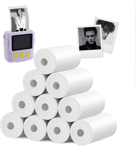 ورقة طباعة حرارية صغيرة ، 2.24 بوصة × 0.98 بوصة ، 5 لفات ورق صور طباعة ، متوافقة مع الطابعات المحمولة ، واضحة ودائمة للإيصالات ، الملاحظات ، الصور ، غير ملصق ، أبيض in Kuwait