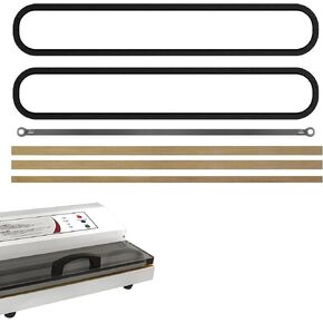 Maintenance Ki compatible with Weston Pro-2100, Pro-2200, Pro-2300 Vacuum Sealers - Includes 2 Rubber Seals, 3 PTFE Covers, and Heat Wire
