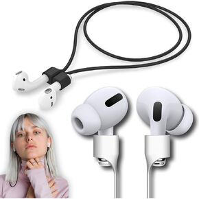 Ultra Strong Magnetic Airpod Pro Strap Anti-Lost Cord Sports Lanyard Compatible with Airpods 3rd 2nd Generation Pro 3 2 1 (Black)