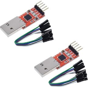 2 Packs USB 2.0 to TTL Module Serial Converter Adapter Module, USB to TTL Downloader with Jumper Wires.