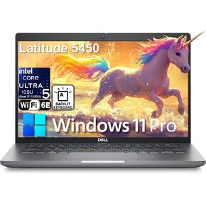 Dell Latitude 5450 5000 14" FHD Business Laptop Computer, Intel 12-Core Ultra 5 135U (Beat i7-1355U), 32GB DDR5 RAM, 1TB PCIe SSD, WiFi 6E, Backlit Keyboard, Thunderbolt 4, HDMI, Windows 11 Pro