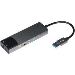 USB External Sound Card with SPDIF Digital Sound for 5.1 & 7.1 Surround Sound Systems, Aluminum Body