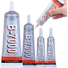 T7000 Glue أسود لإصلاح الهواتف المحمولة مع أدوات أدوات ، 4pcs 15ml 50ml 110ml Glue Precision Tip Electronics شاشة الشاشة عرض الإطار النموذج الخلفي الإيبوكسي لاصق T-7000