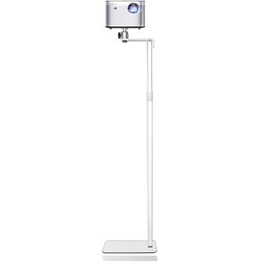 2-Be-Best Projector Stand 36-63in / 92-162cm Height Adjustable Projector Floor Stands Universal Projectors Mount Stand for Bed Sofa Compatible with HAPPRUN Anker XGIMI Upgraded Large Ball Head White