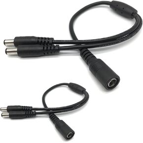 2 Pack 20awg DC y Splitter Cable 1 أنثى إلى 2 من الذكور ، 60 سم (2 قدم)