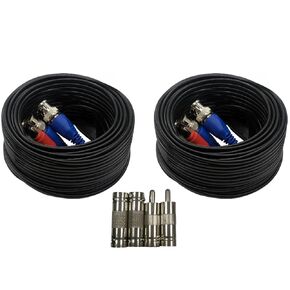 1PCS 100ft/30m Integrated BNC Video Power Cable Extension. Ideal for Security Cameras, CCTV, Surveillance, and DVR System installations Free 2×BNC connectors
