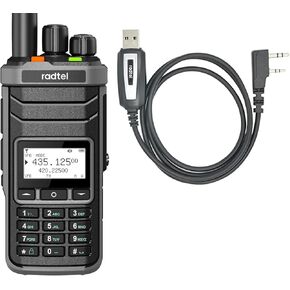 Radtel RT-860 Multi Band Ham Radio HF UHF VHF Dual Band with AM USB LSB CW CB LW MW SW SSB Reception, 1024 Channels, 2000mAh Battery, Type-C Charging (Without SW/MW Antennas) with Programming Cable