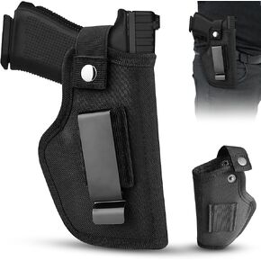 Universal Gun Holster for Men & Women, Concealed Carry Belt Holster for Pistols Right/Left Hand Draw, IWB/OWB 9mm for Glock, M&P Shield Fits Most Handgun Brands