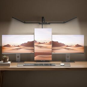 Tall Overhead Led Desk Light with 41" Long Dimmable Light Bar,Ultra Bright Architect Desk Lamp with Clamp,Flexible LED Desk Lamp for Home Office,24W Dimmable Clamp On Desk Lamp for Drawing Hobby Use