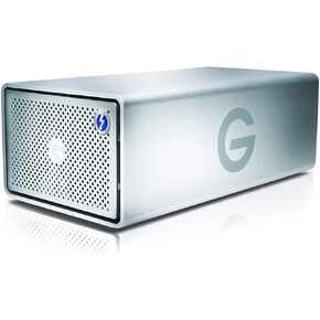 G-Technology 12TB G-RAID with Thunderbolt 3, USB-C (USB 3.1 Gen 2), and HDMI, Removable Dual Drive Storage System, Silver - 0G05753-1