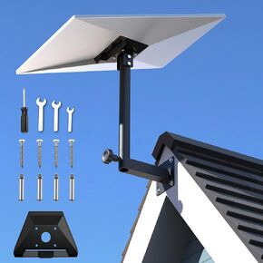 Adjustable Starlink Gen 3 Mount, Starlink Mounting Kit Gen 3 with Adapter for Starlink Gen 3 Internet Kit Satellite, Heavy Duty Starlink Short Wall Mount