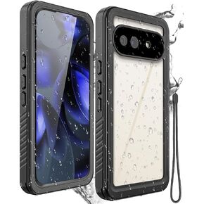 Miimall Cases for Google Pixel 9A Case Waterproof, Built-in Camera & Screen Protector, IP68 Waterproof, Heavy Duty Military Grade Shockproof Dustproof Dropproof Rugged Phone Case for Pixel 9A