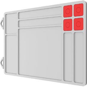 Pistol Gun Cleaning Mat, Thick Gun Cleaning Pad with Magnetic Organizer Parts Tray, Anti-Slip Rubberized Pistol Handgun Revolver Gun Mat, Protective Workbench Mat for Glock Cleaning