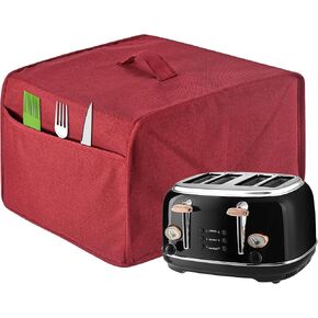 Toaster Cover with 2 Pockets, Dust and Fingerprint Protection, Machine Washable (2 Slice, Grey) in Saudi Arabia