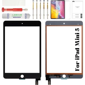 for iPad Mini 5 Screen Replacement for iPad Mini 5 Digitizer Replacement Touch Screen for iPad Mini A2126 Screen Replacement A2133 A2124 A2125 Black (Without LCD)