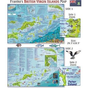 British Virgin Islands Map For Scuba Divers And Snorkelers