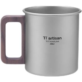 Titanium Cup Camping Mug Ultralight Coffee Mug Water Cup Sand Blast Portable Anti scald Coffee pot 300ML/450ML (450ml)
