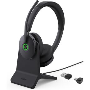 Yealink BH74 with Stand ANC Wireless Bluetooth Headset with Mic for Work, 6-mics Hybrid ANC Tech, Microsoft Teams Premium Open Ofﬁce Certified Headsets, up to 32h Talking Battery Life, Zoom Certified