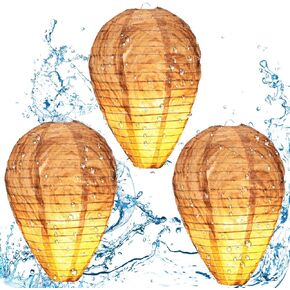 Qualirey 3 Sets Wasp Nest Decoy Nest Hanging Fake Hornets Light up Waterproof Wasp Deterrent for Wasps Bee Hornets Yellow Jackets Outdoor Fake Wasp ackyard Patio Home Garden