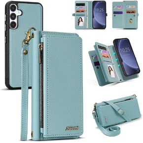 لحالة المحفظة المتوافقة مع Samsumg Galaxy S25 Ultra Multi-Function Detachable 2 في 1 Wallet Magnetic Phone Case ، flip slip strap strap straps with straps (purple) in Kuwait