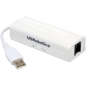 U.S. Robotics USR5637 56K USB Controller Dial-Up External Fax Modem with Voice