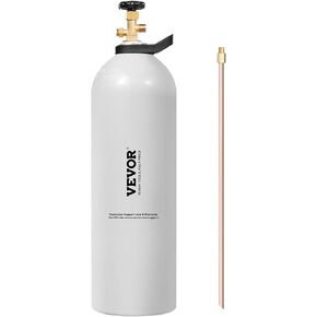 VEVOR CO2 Tank, 10 lbs New Aluminum Alloy Cylinder, CO2 Air Tank with Light Spray Coating, CGA320 Valve, Handle & Adjustable Pressure, DOT Approved Cylinder for Draft Beer Dispensing