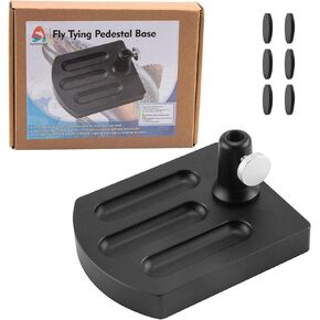 Fly Tying Vise Pedestal Base Fly Tying Tools, Heavy-Duty Full Aluminum Alloy Pedestal Base for Most Traveling Vise, Quality Fishing Materials Accessories Organizer Holder Tool