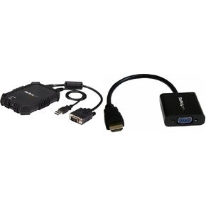 StarTech.com USB Crash Cart Adapter with File Transfer and Video Capture & 1080p 60Hz HDMI to VGA High Speed Display Adapter - Active HDMI to VGA