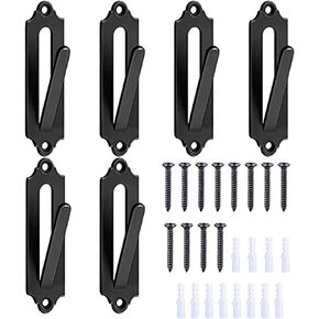6Pcs European Mount Skull Hanger,Deer Skull Hangers Metal,European Deer Mount Hanger with 12pcs Screws and Expansion Tubes,Skull Hooker for Deer Mule Antelope Deer Skull Displaying
