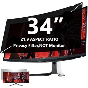 34 Inch Privacy Screen Filter for Computer Ultrawide 21:9 Curved Monitor- Privacy Shield and Anti-Glare Blue Light Shield Protector