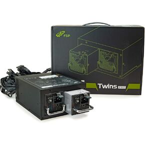 FSP Twins Pro ATX PS2 1+1 Dual Module 900W Certified 80Plus Gold Hot Swappable Redundant Digital Power Supply with Guardian Monitor Software (Twins Pro 900)